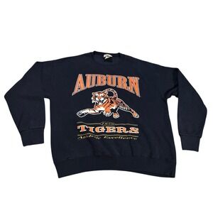 Nutmeg Mills By‎ Lee Auburn Tigers Sweatshirt Navy Blue Orange Size Large